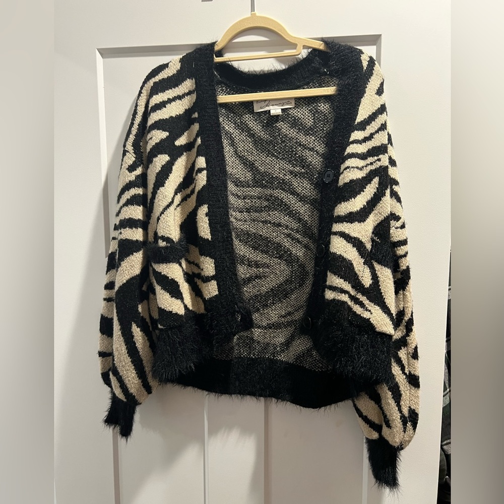 Animal print cardigan